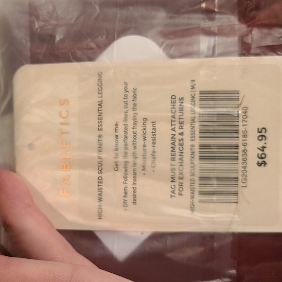 Fabletics High Waisted Sculptknit® Essential Legging / Size M / Umbria Red - Picture 6 of 7